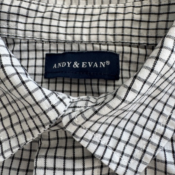 Andy & Evan Black and White Plaid Button Down Shirt - Picture 2 of 5